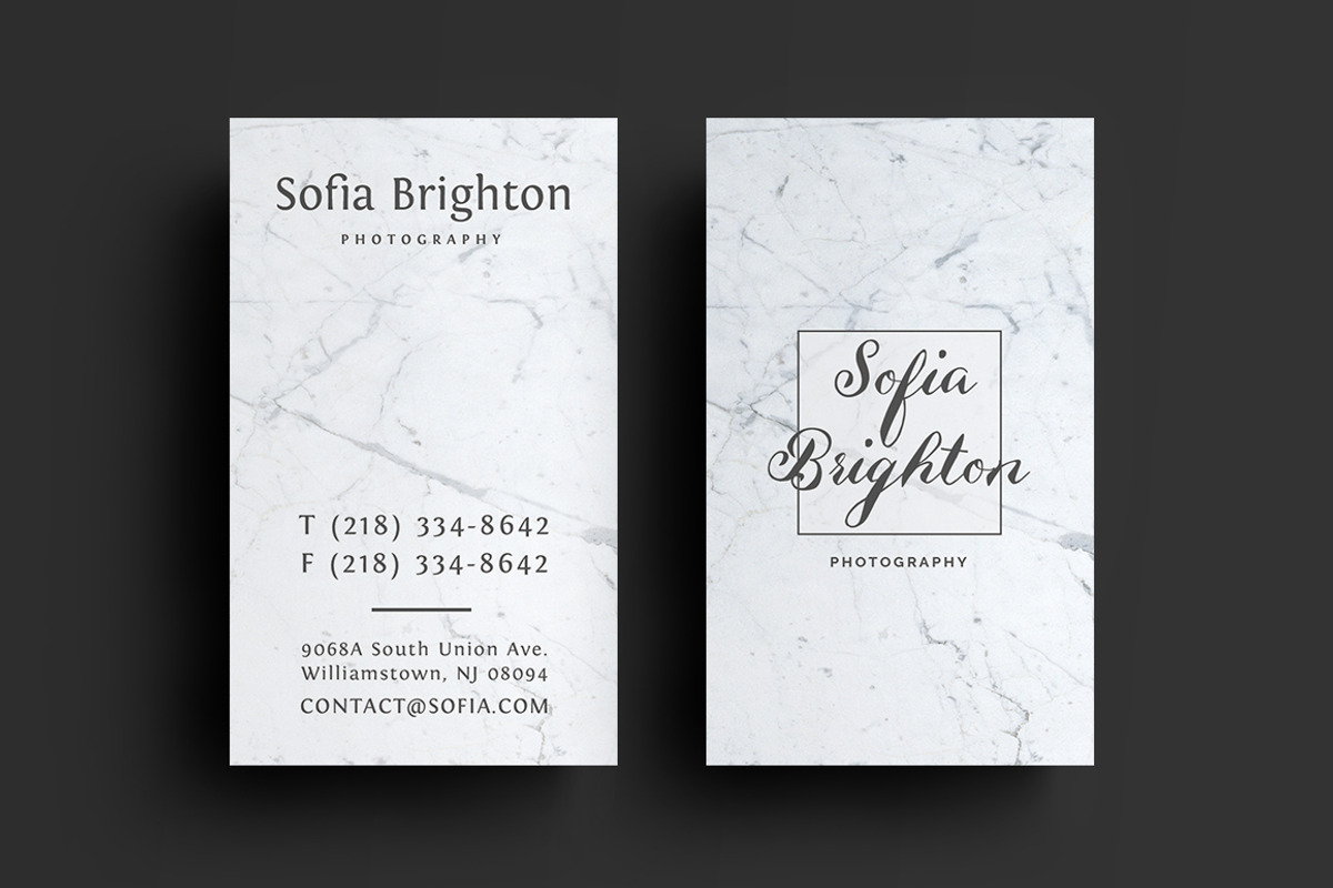 Marble Photography Business card, a Business Card Template by CodePower (Photo 1 of 3)