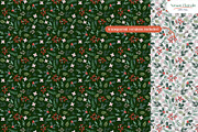 Xmas Florals - Seamless Patterns, a Pattern Graphic by InaCorart (Thumbnail 2 of 9)