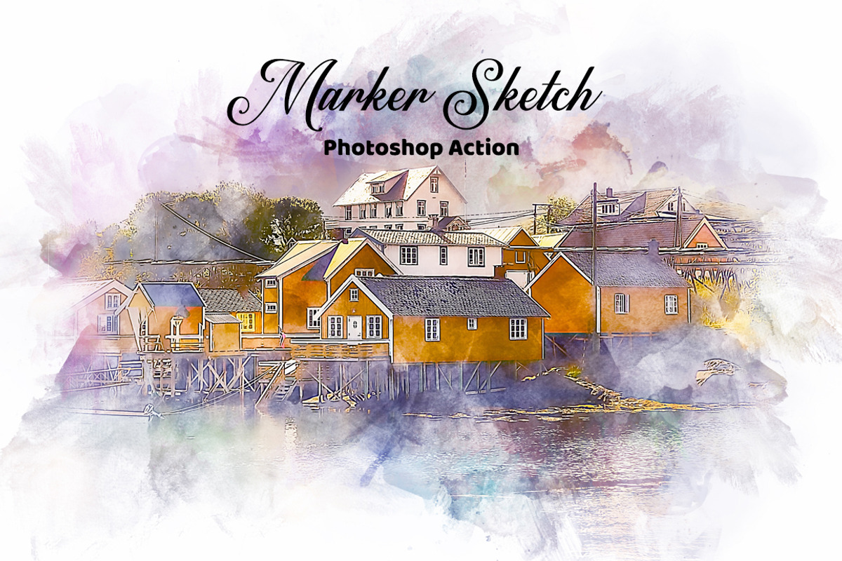 Marker Sketch Photoshop Action, an Action Add-On by MRI STUDIO (Photo 1 of 9)