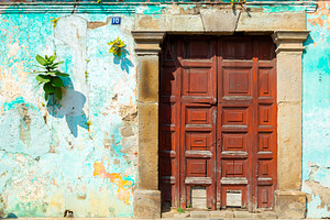 Wooden Door Antigua Guatemala, an Architecture Photo by THP Creative
