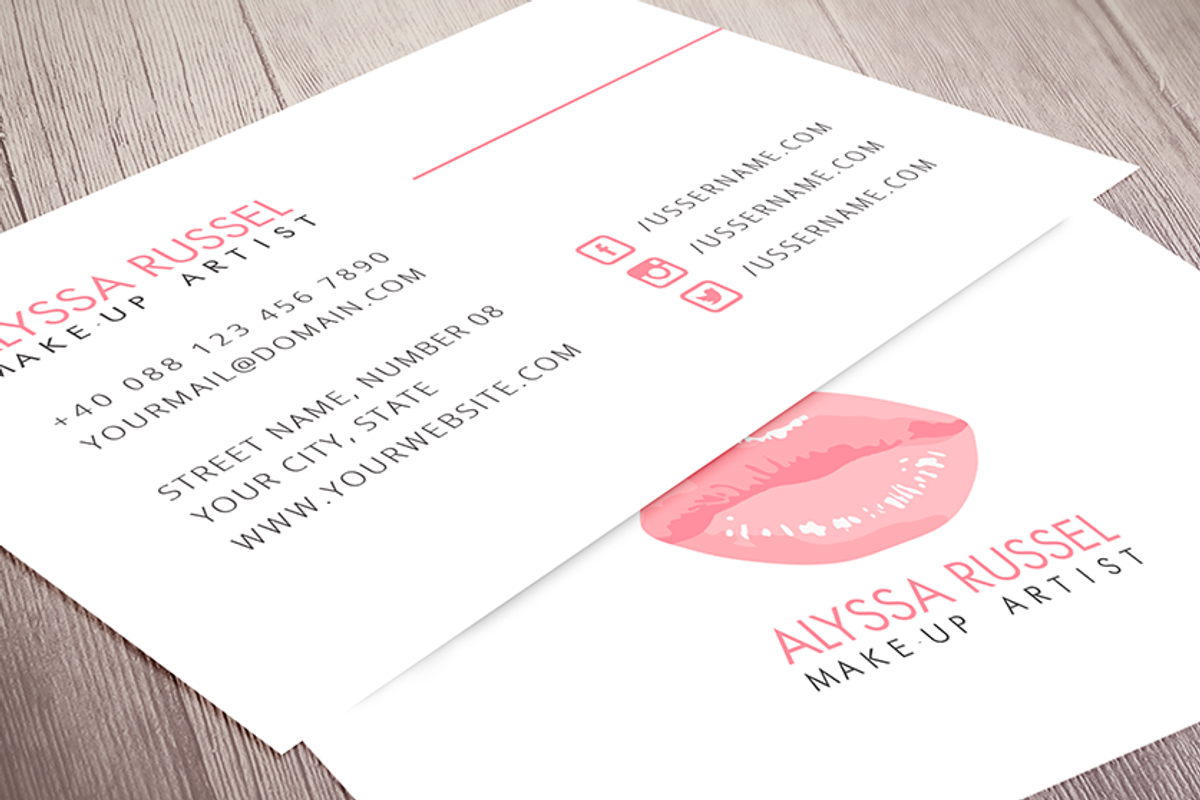 Makeup Artist - Business Card, a Business Card Template by Moon Starer Studio (Photo 3 of 3)