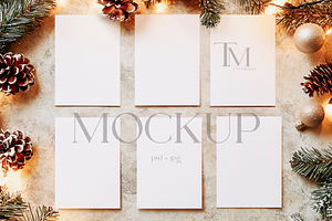 Set of Card Mockup, Shower Games, a Product Mockup by TatiMockup