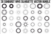 Sunburst Rays Vector Bundle Bundle, an Illustration by yasushie (Thumbnail 1 of 31)