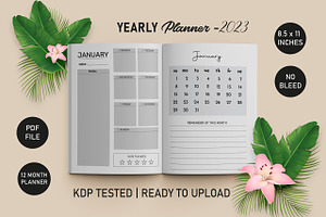 2023 Yearly Planner KDP Interior