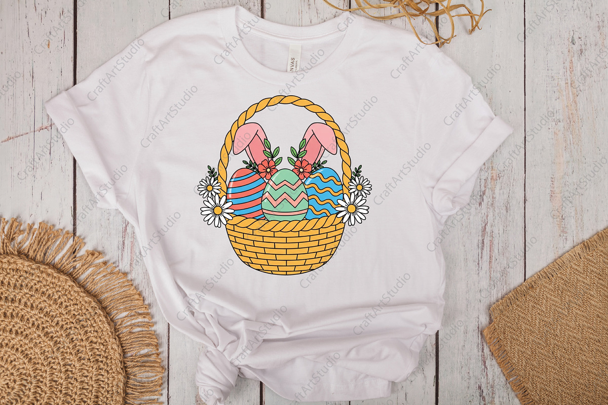Easter Basket With Bunny PNG, an Illustration by CraftArtStudio (Photo 2 of 4)