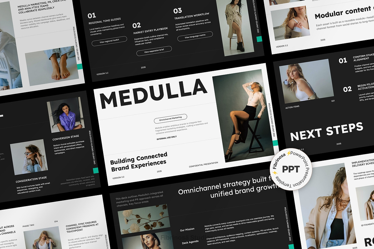 Omnichannel Marketing Pitch Deck, a Presentation Template by FIBRINOSÄ (Photo 1 of 7)