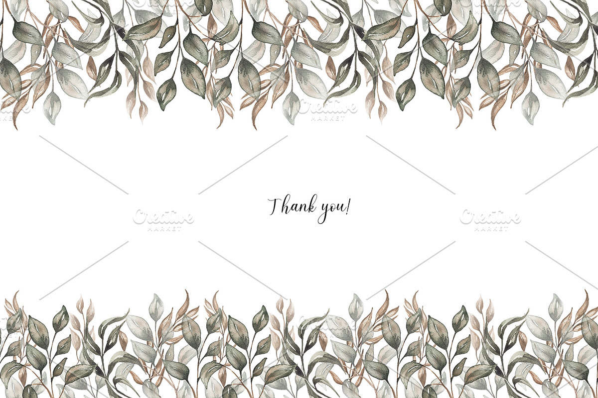 Watercolor Floral Cross, Wreath Set, a Decorative Illustration by MayaNavits (Photo 7 of 7)