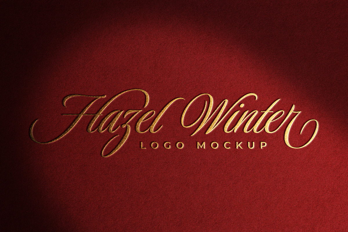 Logo Mockup Gold Foil Red Paper, a Product Mockup by Smart Works
