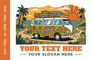 Retro summer travel illustration, an Object Illustration by nandinigraphics (Thumbnail 1 of 3)