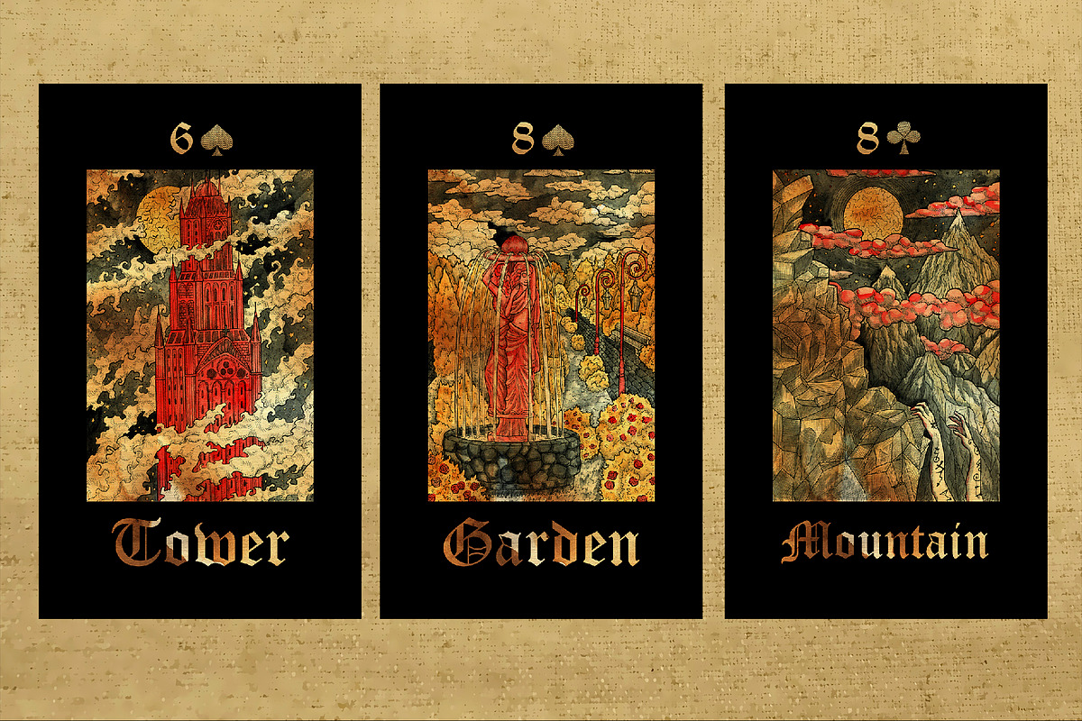 Gothic Mysteries Lenormand colorful, a Decorative Illustration by Samiramay (Photo 9 of 13)