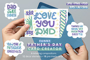 Funny Father's Day Card Creator, a Card Template by Chickfish (Thumbnail 1 of 11)