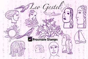 15 Leo Gestel Procreate Stamps V 1