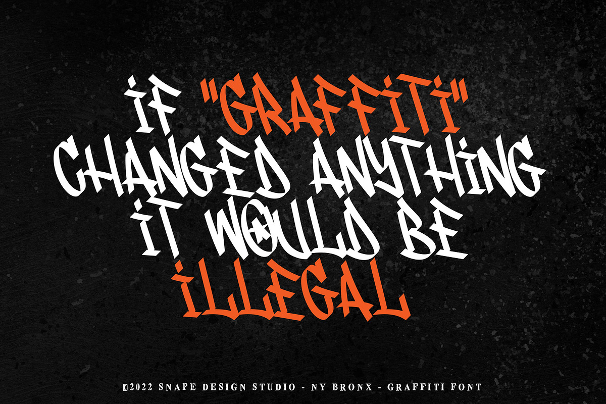NY Bronx - Graffiti Font, a Font by Snape Design Studio (Photo 4 of 5)