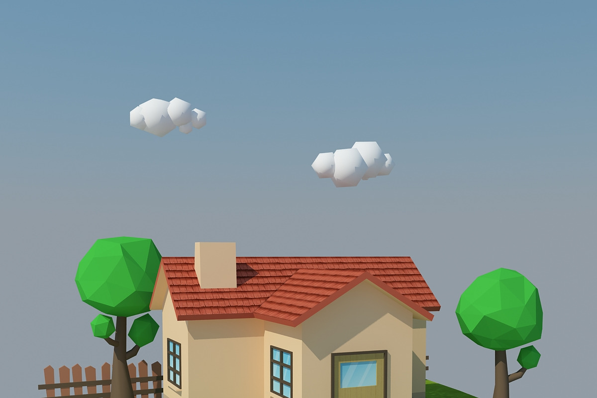 Low Poly House 4, an Architecture 3D Model by XYZ Space (Photo 1 of 5)