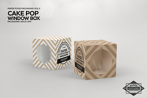 Cake Pop Box Packaging Mockup