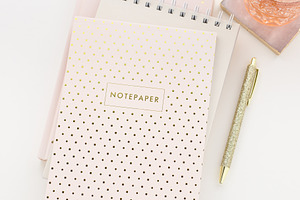 Stock Photo Pink & White Desktop 11