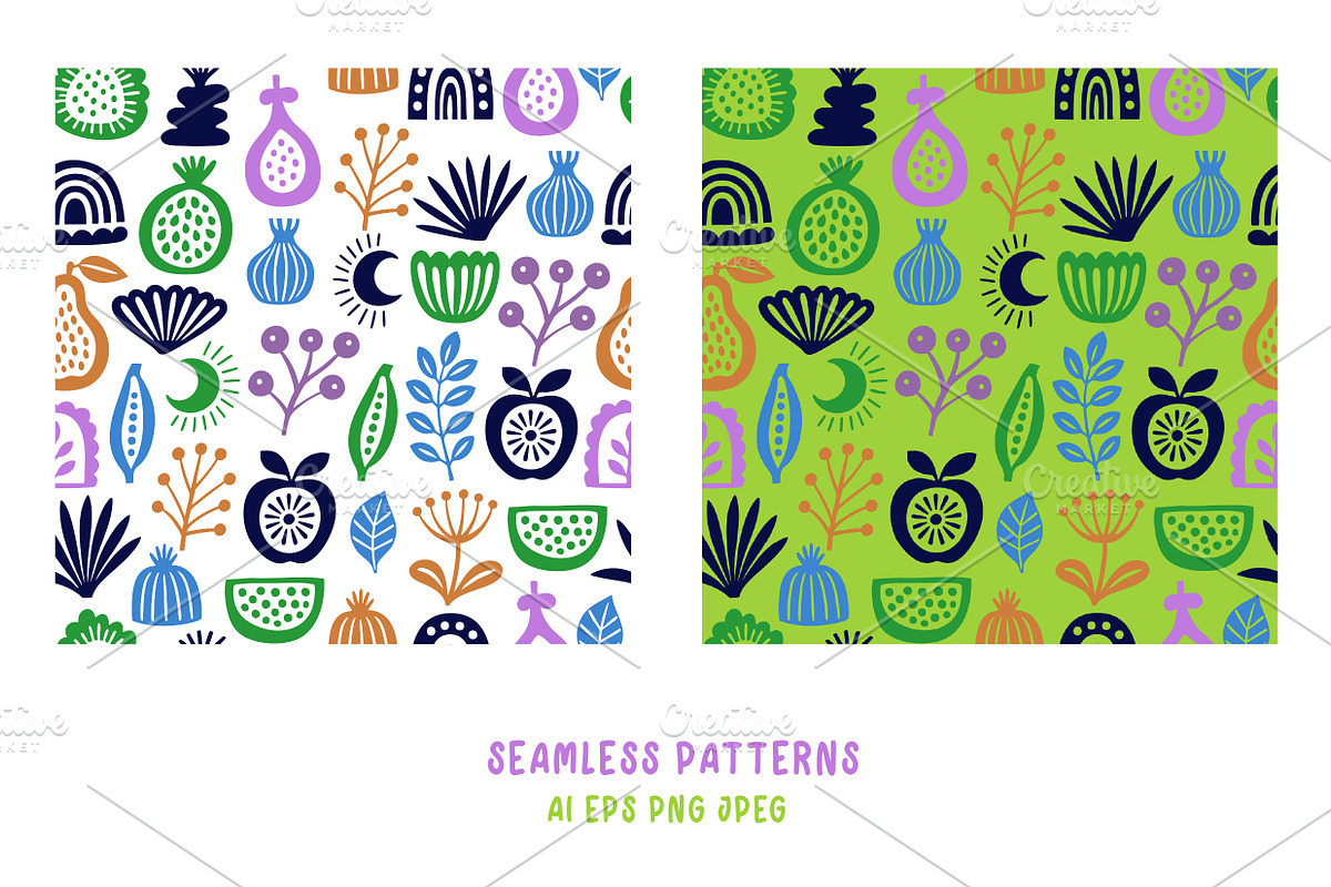 Modern Flora Shapes and Patterns, an Object Graphic by Olena Halahan (Photo 3 of 4)