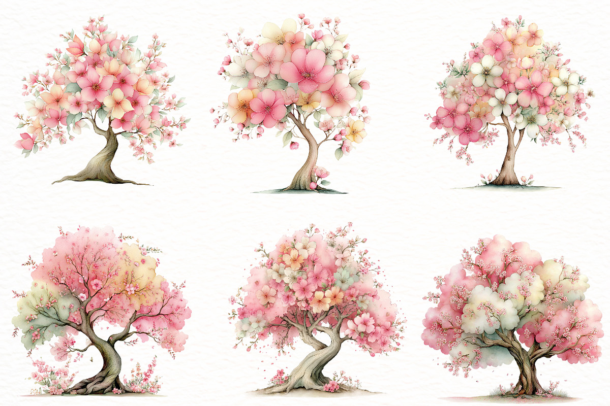 Whimsical Blossom Tree clipart, an Illustration by Designworld (Photo 2 of 8)