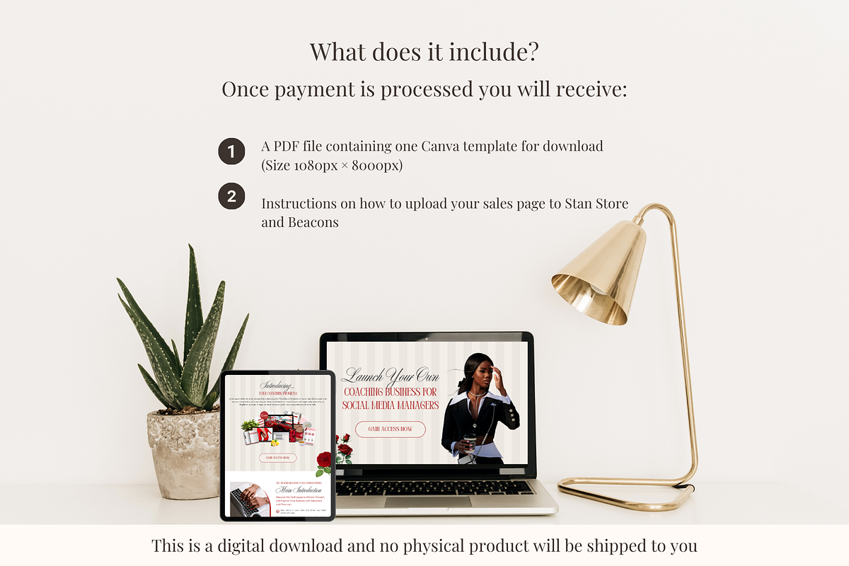 Stan Store Sales Page Template, a Landing Page Template by GlamWebDesigns (Photo 10 of 11)