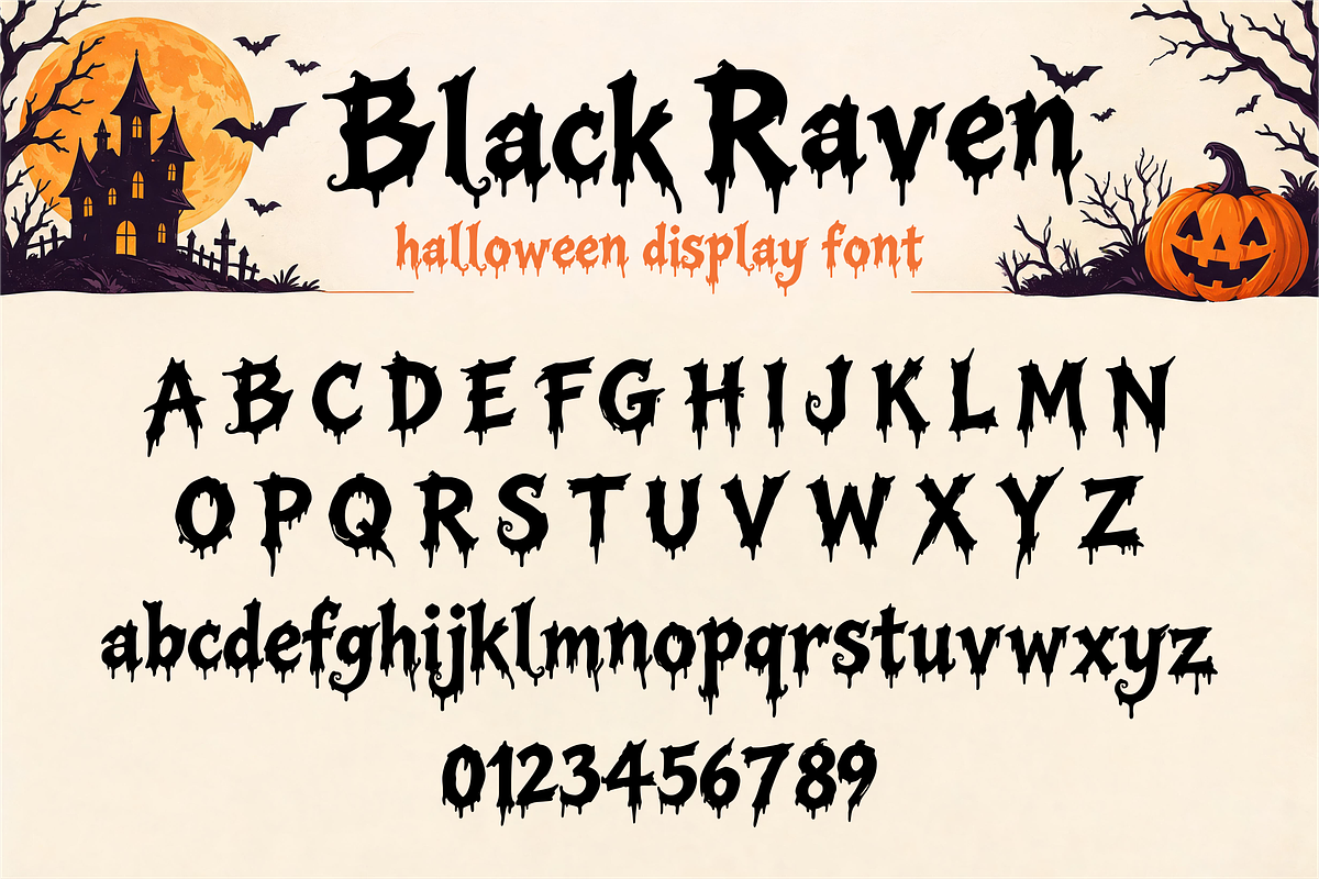 Black Raven Halloween, a Blackletter Font by Raffa Creative (Photo 6 of 6)