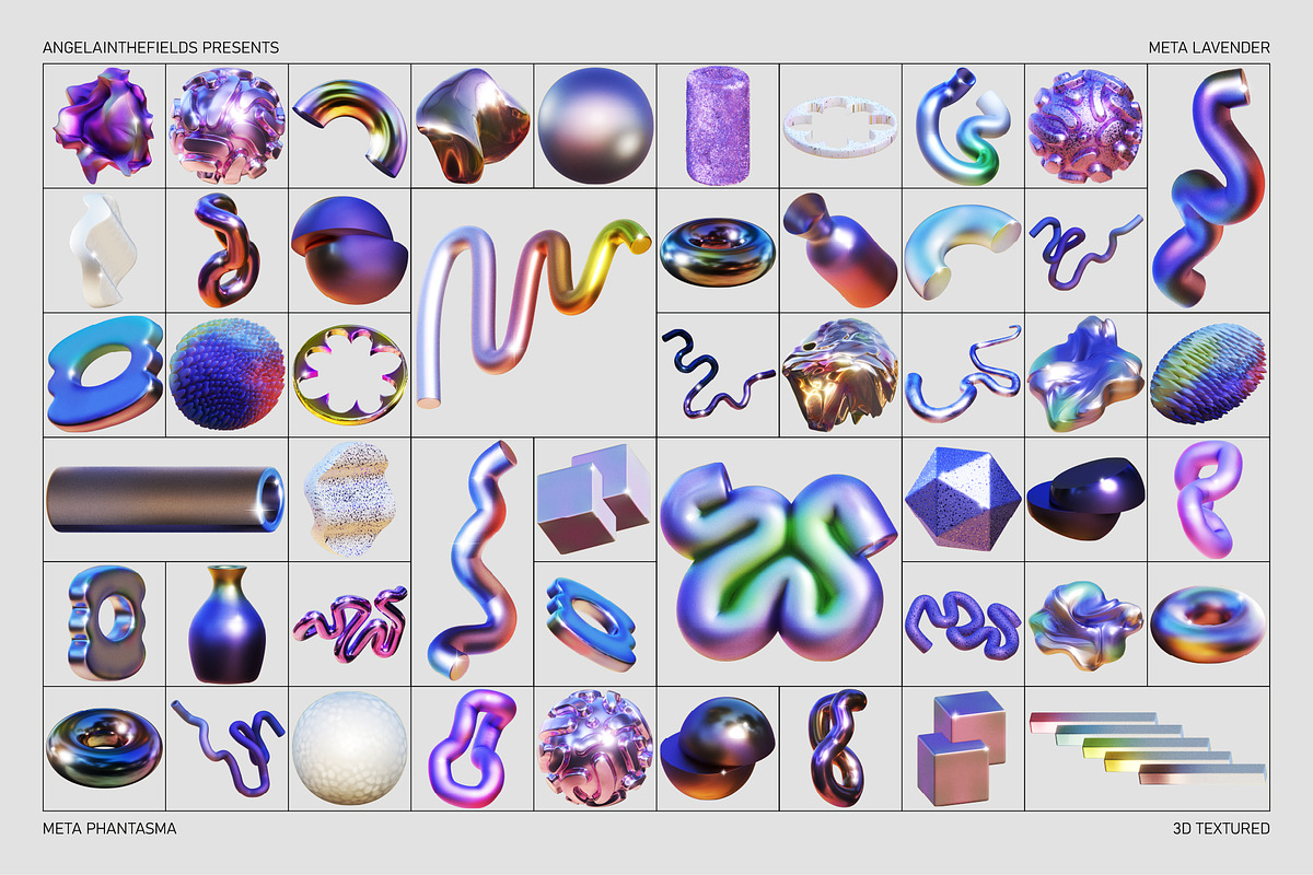 3D META LAVENDER Objects, an Object Graphic by angelainthefields (Photo 6 of 14)