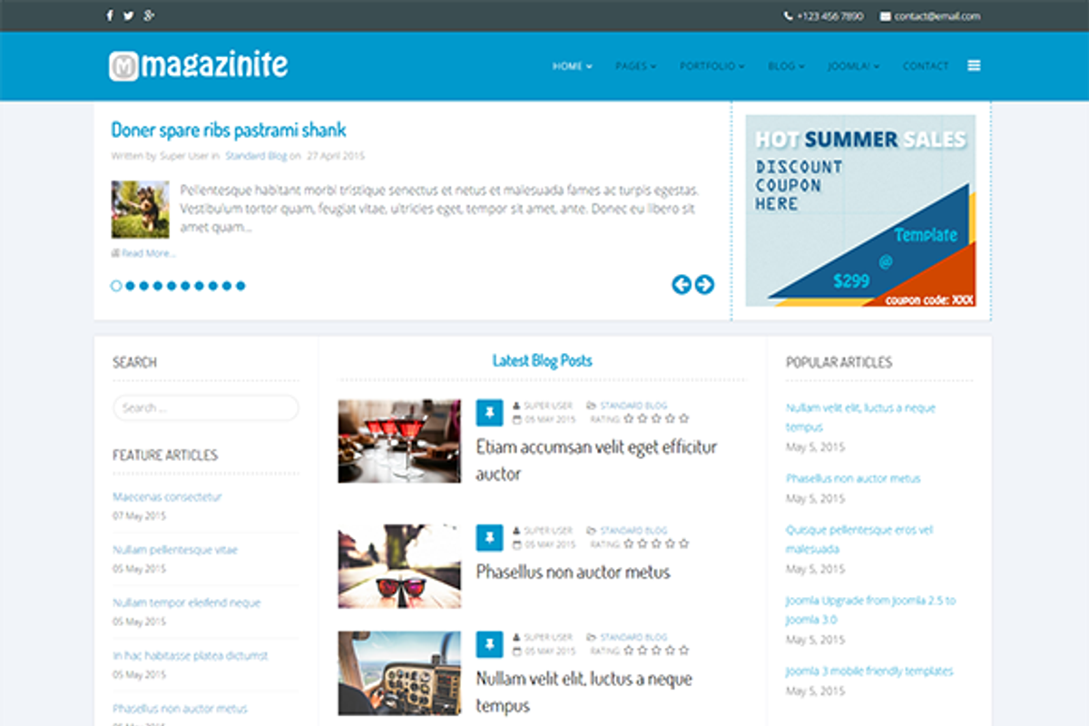 Magazinite Blog Joomla Template, a Websites & App Template by PCMShaper