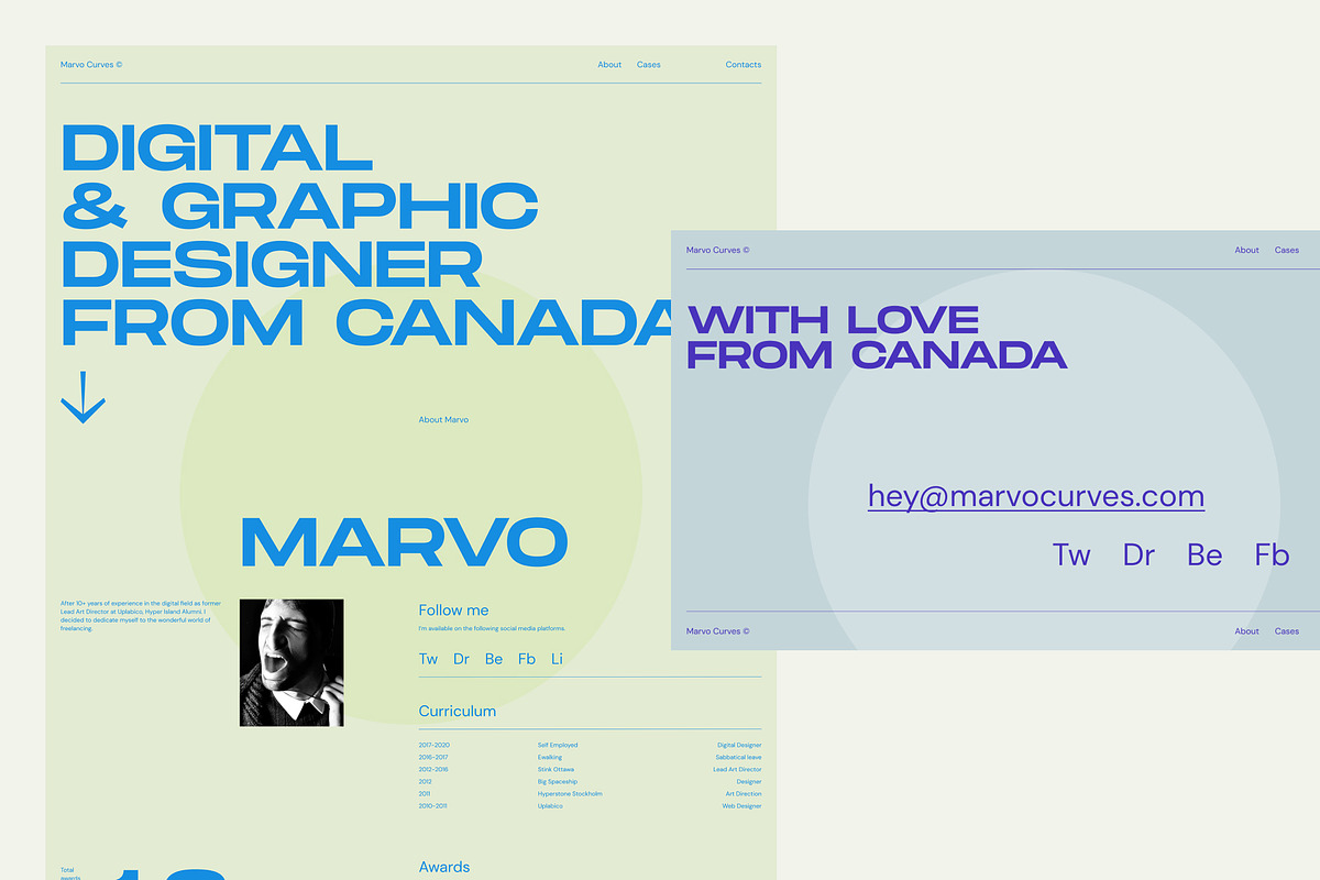 Marvo — Portfolio Figma Template, a Landing Page Template by Spartak Vee (Photo 6 of 8)