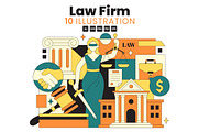 10 Law Firm Services Illustration, a Finance Illustration by denayunebgt (Thumbnail 1 of 4)
