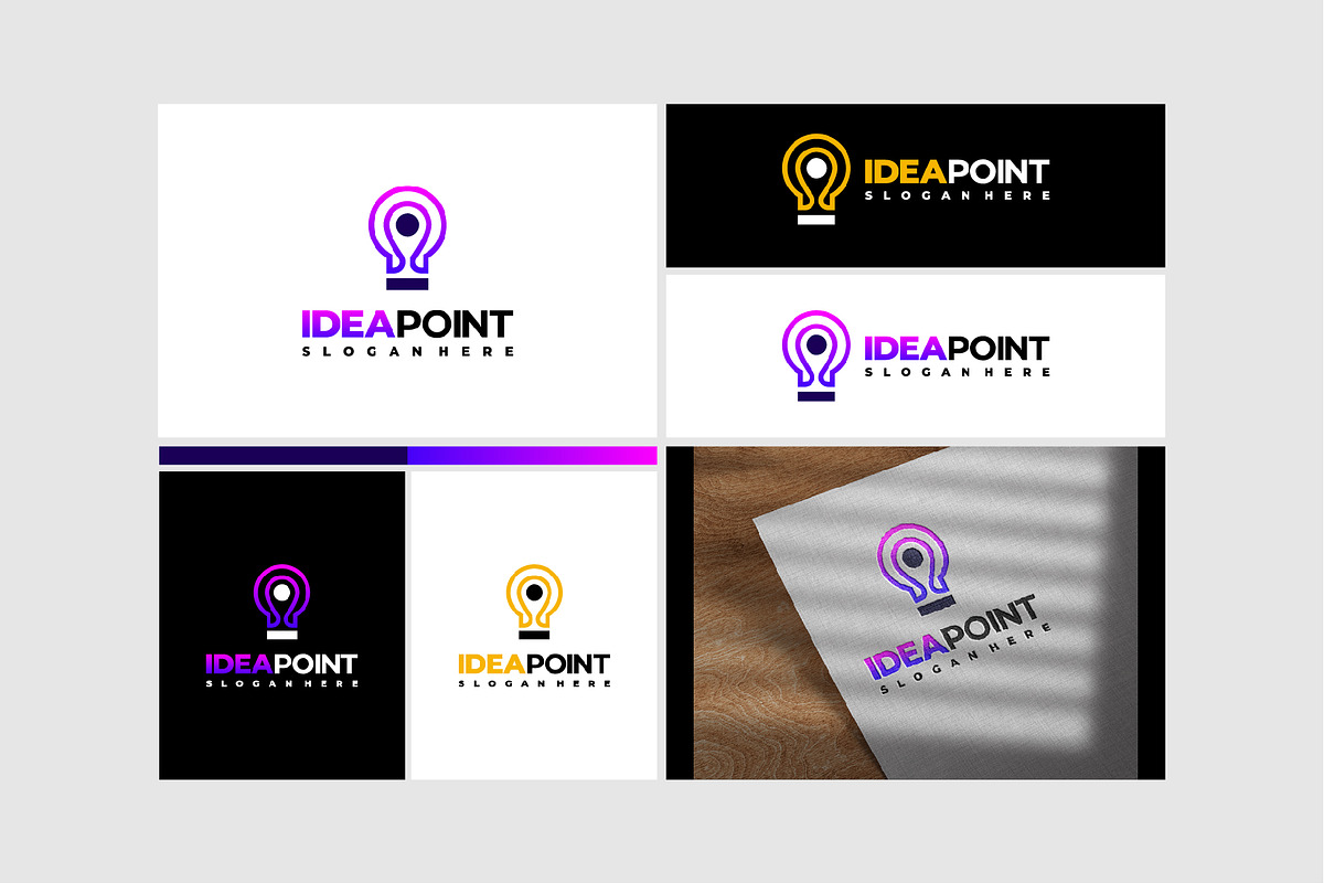 Set of Idea point logo designs, a Branding & Logo Template by Lucky Creative (Photo 2 of 5)