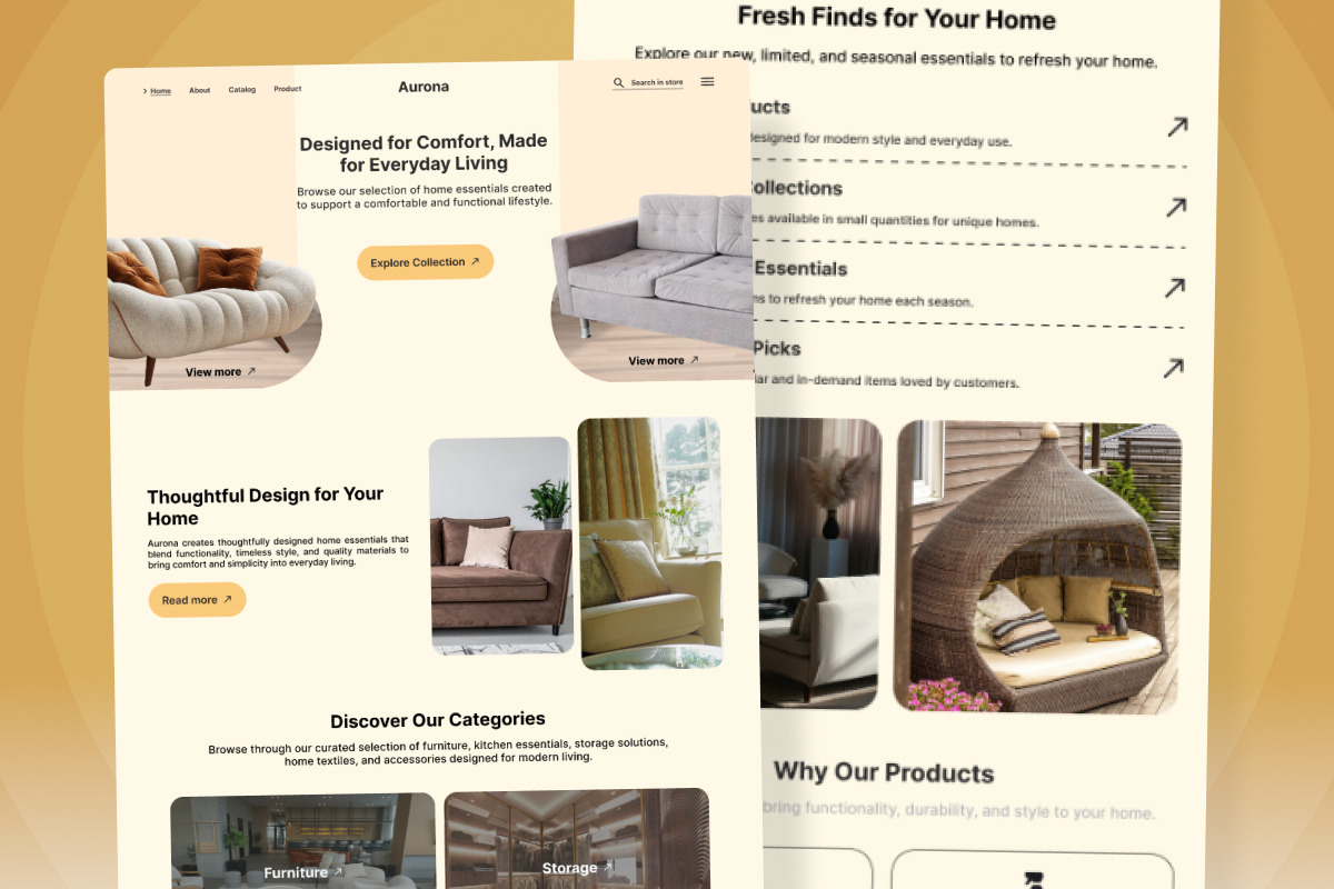 Aurona Home Product Catalog Landing, a Landing Page Template by twinstd (Photo 4 of 5)