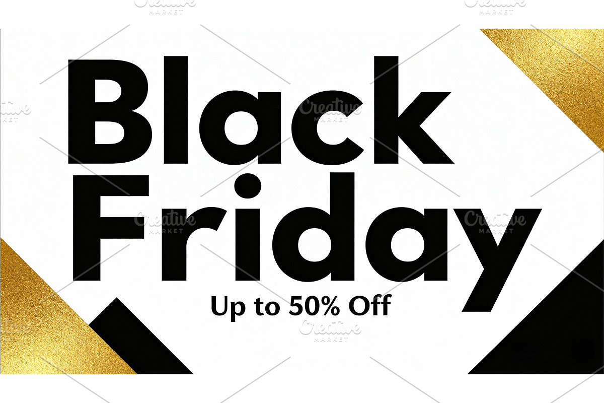 Black Friday card design, a Seasonal Illustration by Elen_Art (Photo 1 of 3)