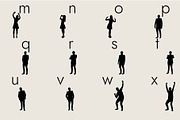 People Silhouettes Dingbats Font, a Symbol Font by Minimalartstudio (Thumbnail 5 of 8)