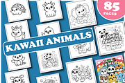Kawaii Animals Coloring Pages, an Animal Illustration by Design Zone (Thumbnail 1 of 6)