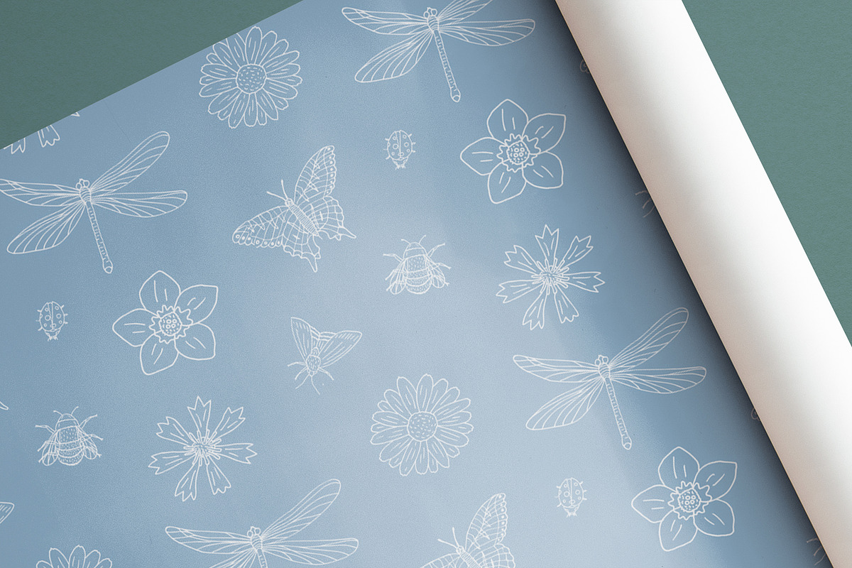 Nature seamless patterns set, a Pattern Graphic by Swetsol (Photo 4 of 4)