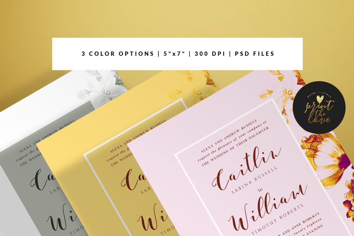 Wedding Invitation - Caitlyn, an Invitation Template by Print The Love Boutique (Photo 2 of 3)