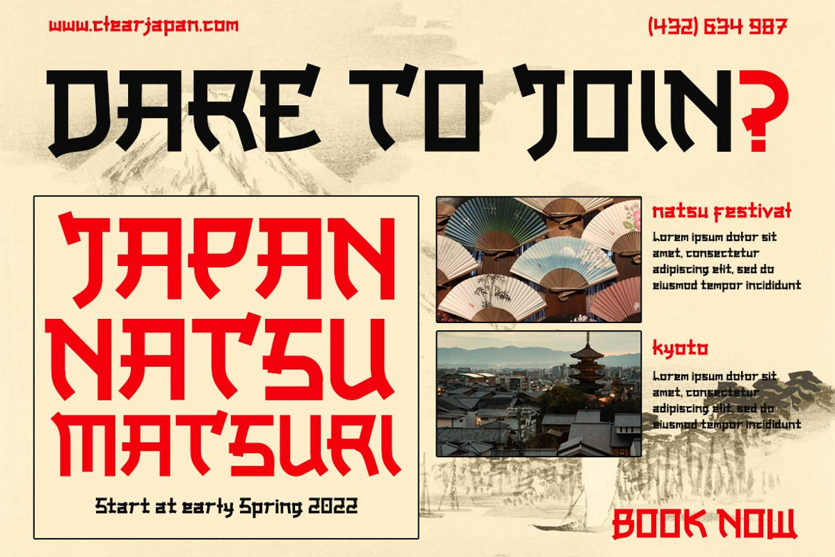 Onari Faux Japanese Font, a Font by twinstd (Photo 2 of 10)