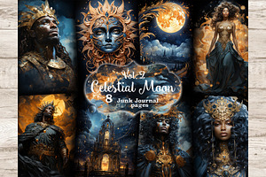 Celestial Moon Journaling Pages