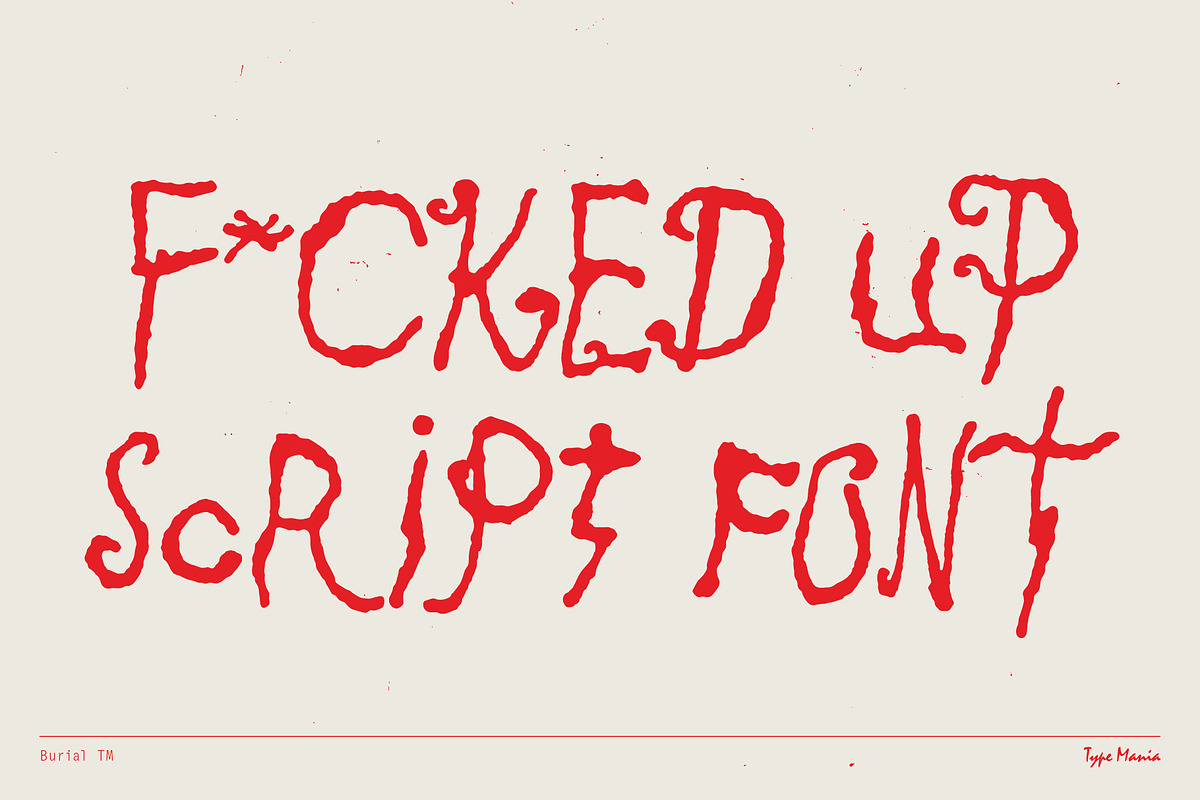 Burial TM – Doom & Gloom, a Handwritten Font by Type Mania (Photo 2 of 10)