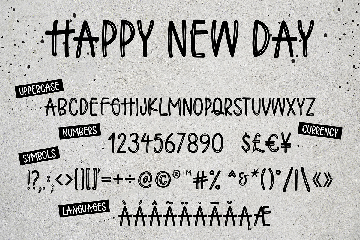 Happy New Day Font preview 4