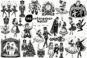 Nutcracker Ballet SVG Graphics, a Seasonal Illustration by DENIDigitalArtSudio