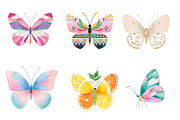 watercolor butterfly clipart, an Illustration by CreationArt (Thumbnail 4 of 5)