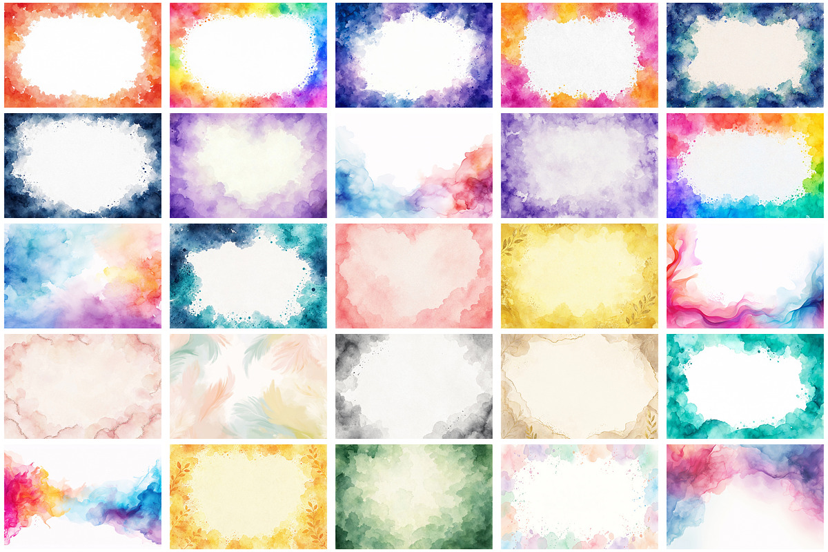 Watercolor Border Background, a Background Graphic by Forhadx5 (Photo 7 of 9)