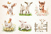 Spring Farm Animals Clipart, an Illustration by Dream Creation (Thumbnail 4 of 5)