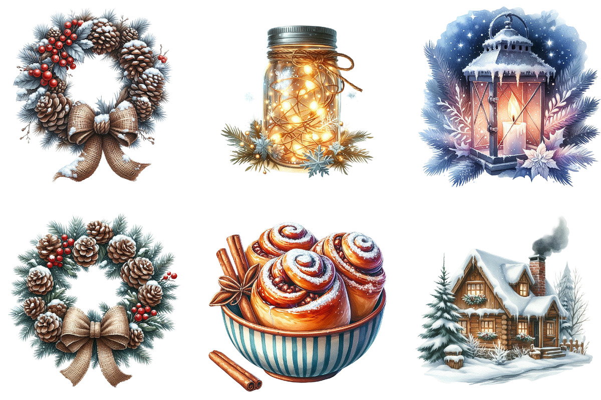 Cozy Winter Sublimation Clipart Bund, an Illustration by DreamArtGraphic (Photo 4 of 4)
