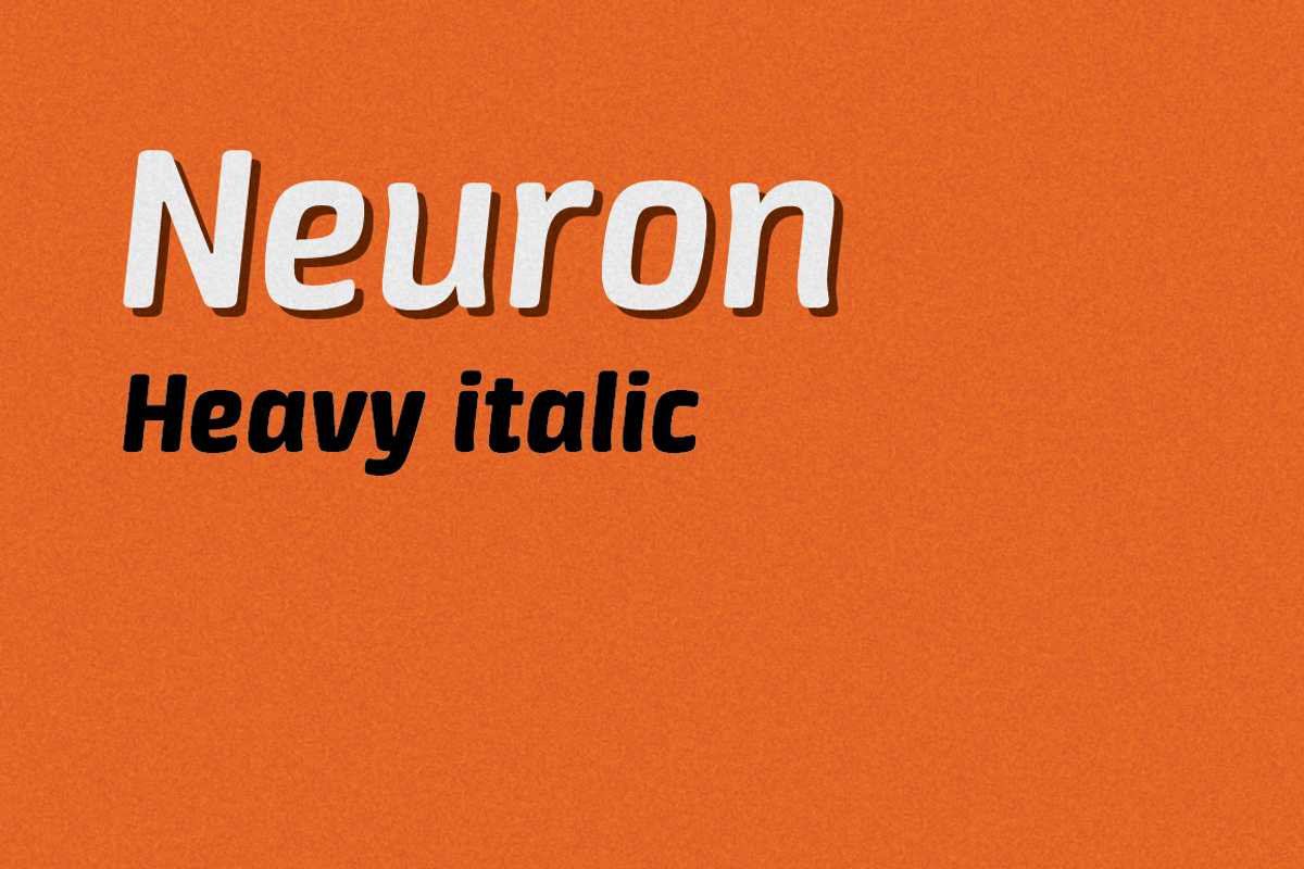 Neuron heavy italic, a Sans Serif Font by sergio (Photo 1 of 3)