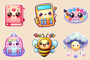 Kawaii School Sublimation Stickers, an Illustration by Creative Art (Thumbnail 6 of 9)