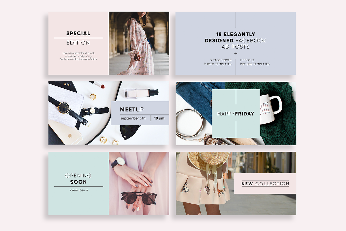 Elegant Facebook Ad Templates, a Social Media Template by Wild Ones (Photo 4 of 9)
