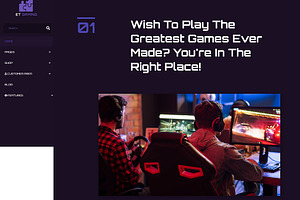 ET Gaming - Game Company WP Theme