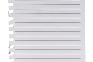A blank sheet of lined paper torn from a spiral bound notebook w, a Background Photo by ndanko