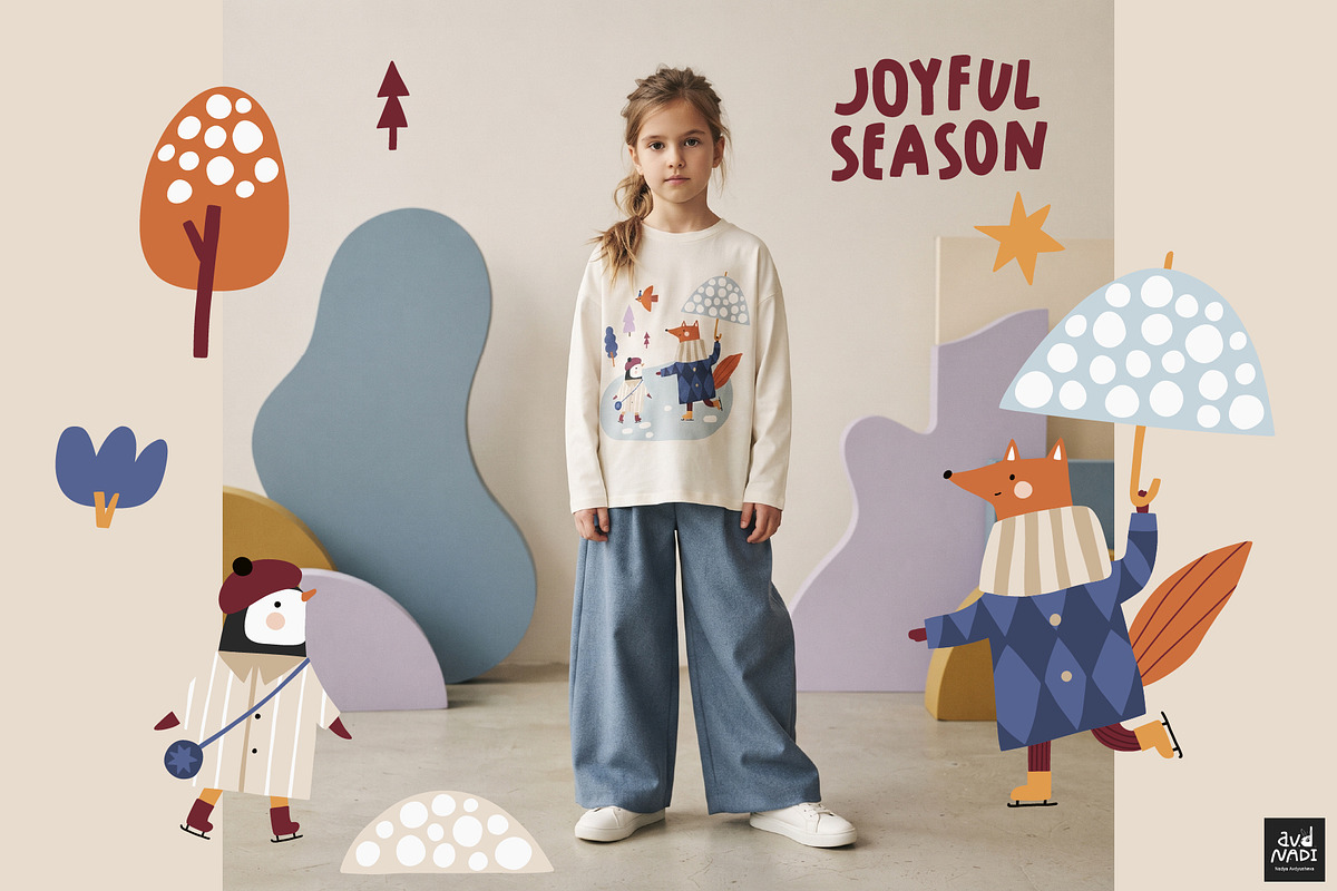 Joyful Season — Winter Clipart, a Seasonal Illustration by avdnadi (Photo 6 of 11)